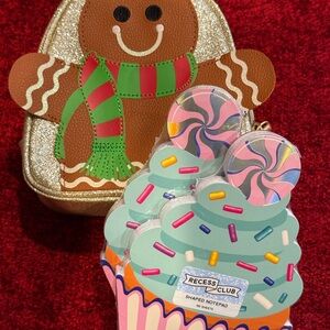 Gingerbread bag and Cupcake Notepad Set